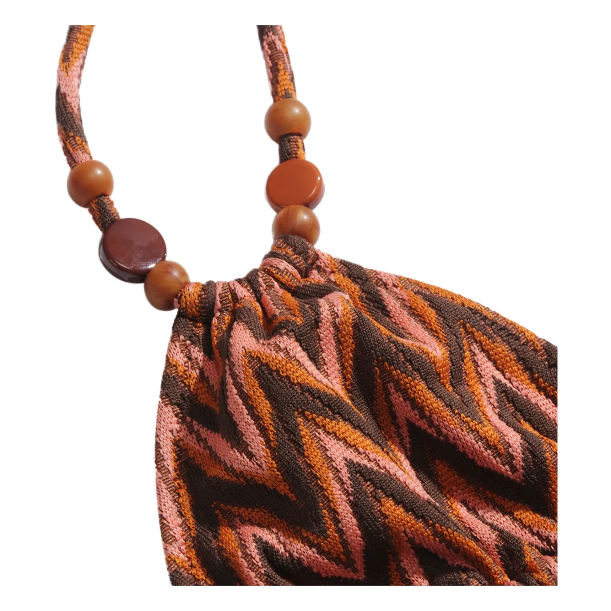 Icone - Haut de Maillot Brigitte Chevrons | Apricot
