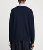 Blue Wool-Cashmere Cardigan