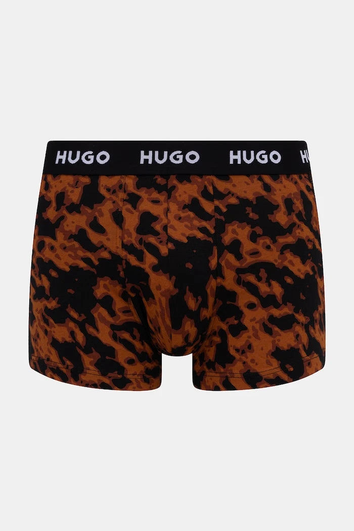 HUGO erkek pamuk elastan boxer şort TRIPLET DESIGN 3'lü set