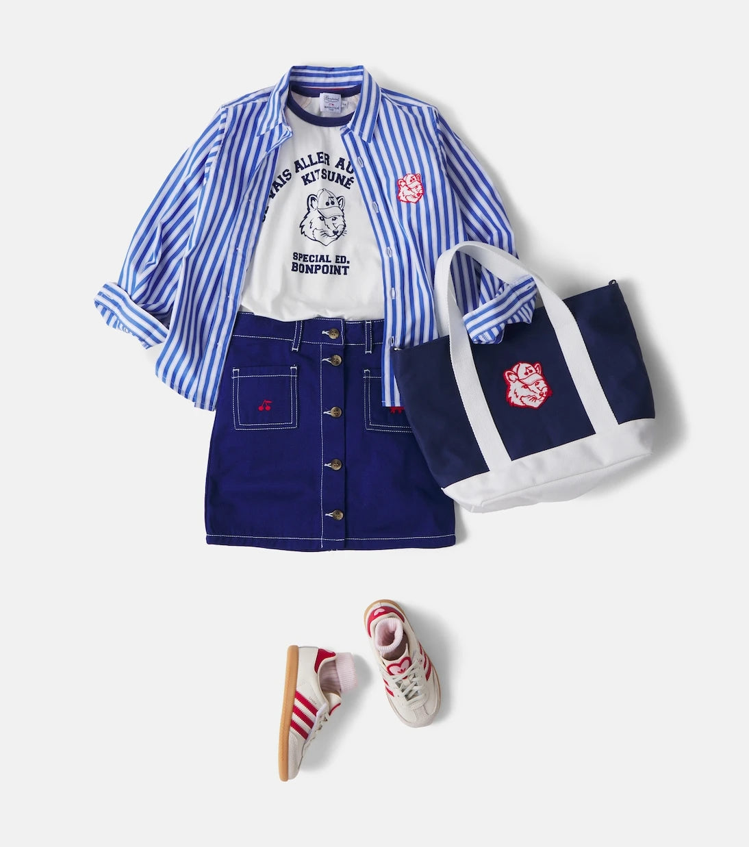 Bonpoint - x Maison Kitsuné Lane canvas tote bag
