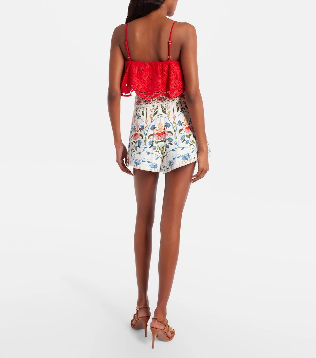Farm Rio - Fraga floral high-rise cotton short