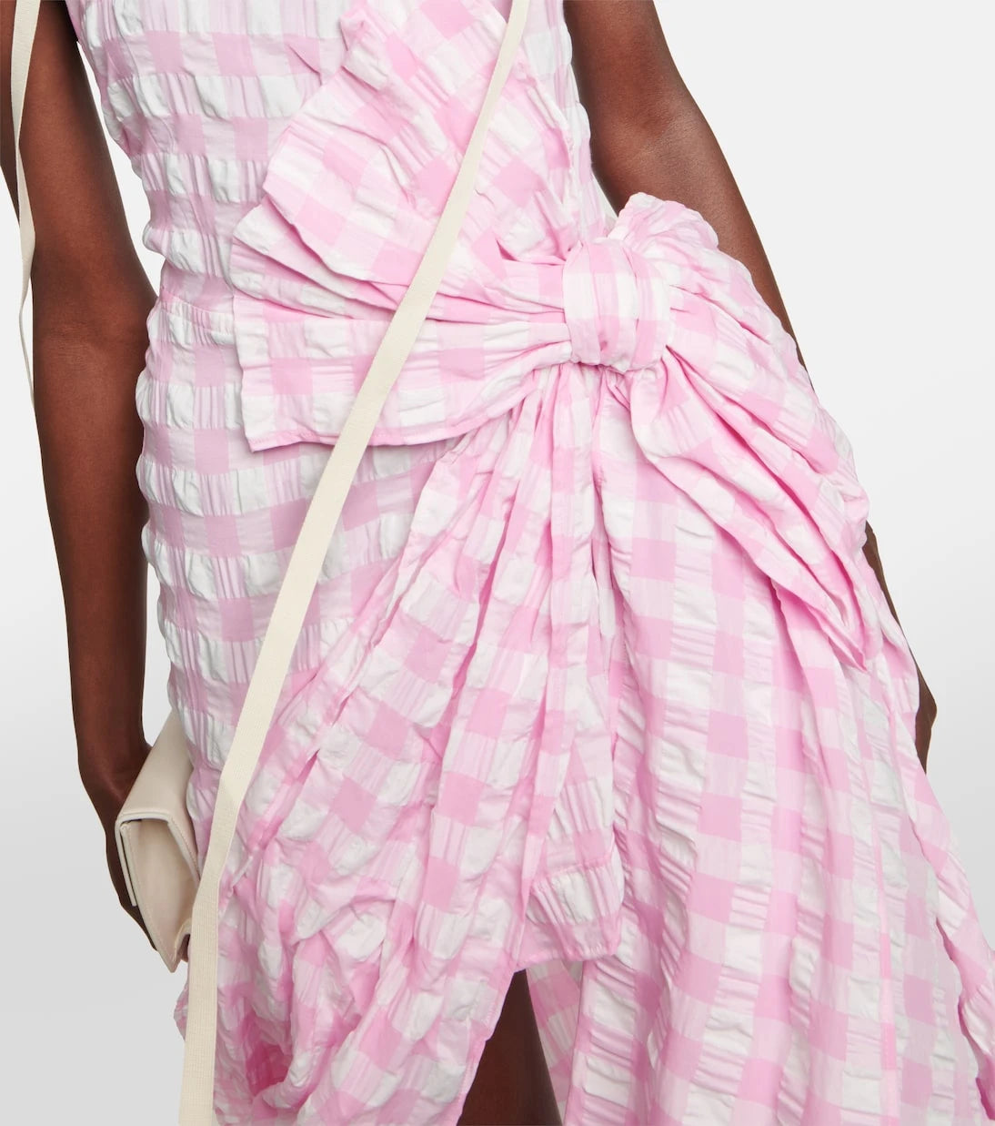 Acne Studios - Gingham-print halterneck dress