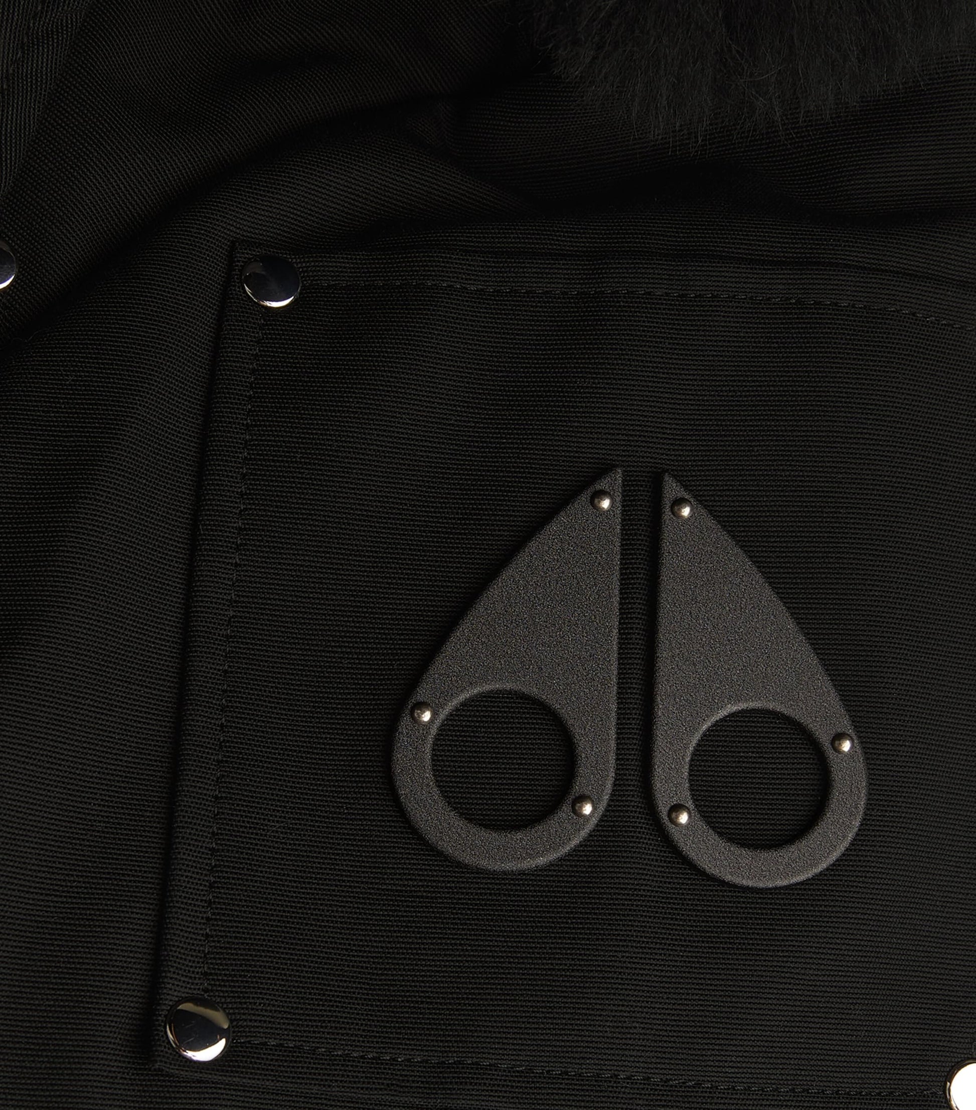 Moose Knuckles Black Down-Filled Bomber Jacket