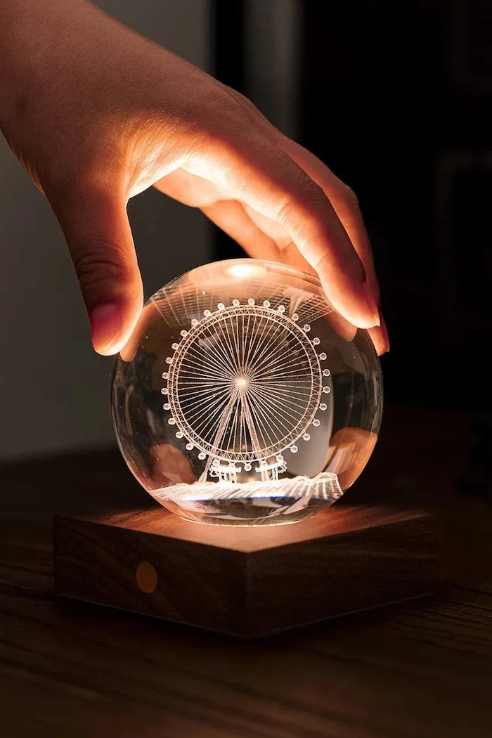 Безжична led лампа Gingko Design Amber Crystal Light