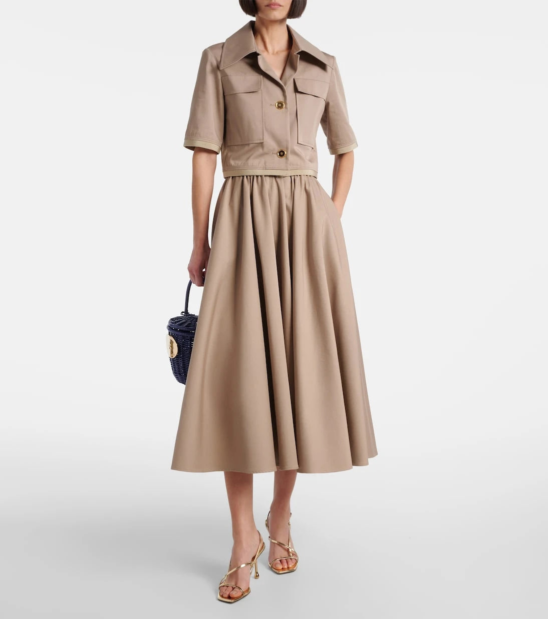 Patou - Cropped cotton gabardine jacket