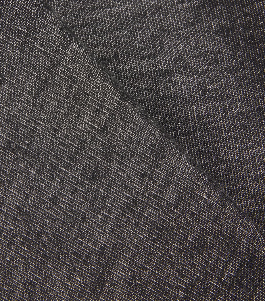 MAX&Co. Grey Stretch Cotton Jersey Midi Dress