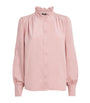 ME+EM Pink Cotton-Blend Corduroy Blouse