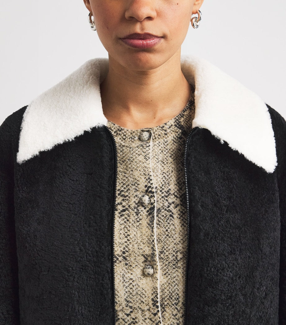 Black Lamb Shearling Jacket