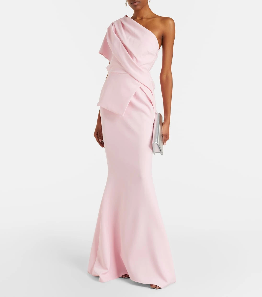 Safiyaa - Elyna draped one-shoulder crêpe gown