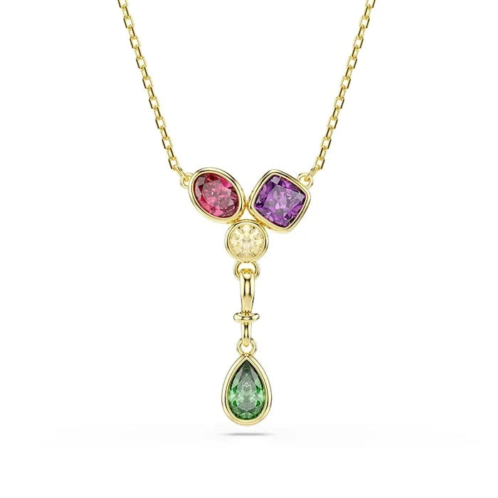 Swarovski kadın altın kaplama zirkon kolye IMBER