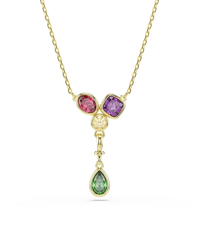Swarovski kadın altın kaplama zirkon kolye IMBER