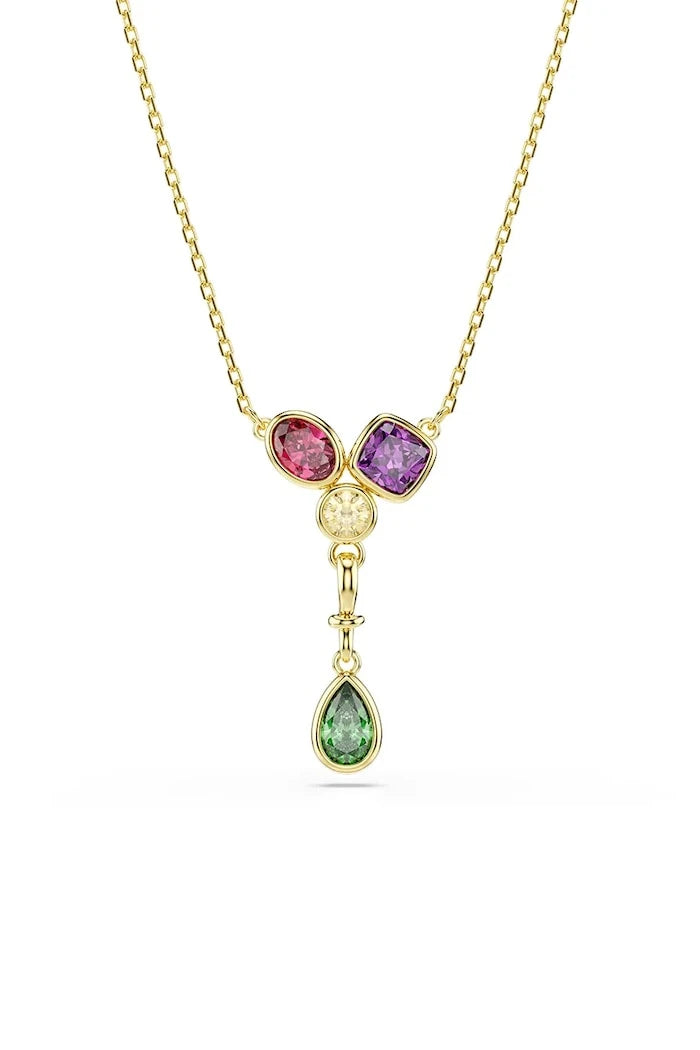 Swarovski kadın altın kaplama zirkon kolye IMBER