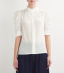 White Silk Gillian Blouse
