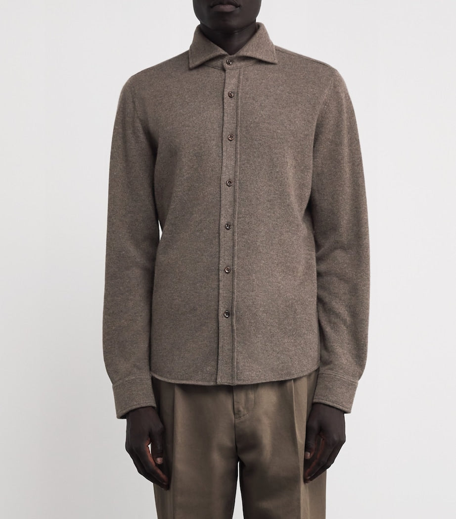 Green Cashmere Overshirt