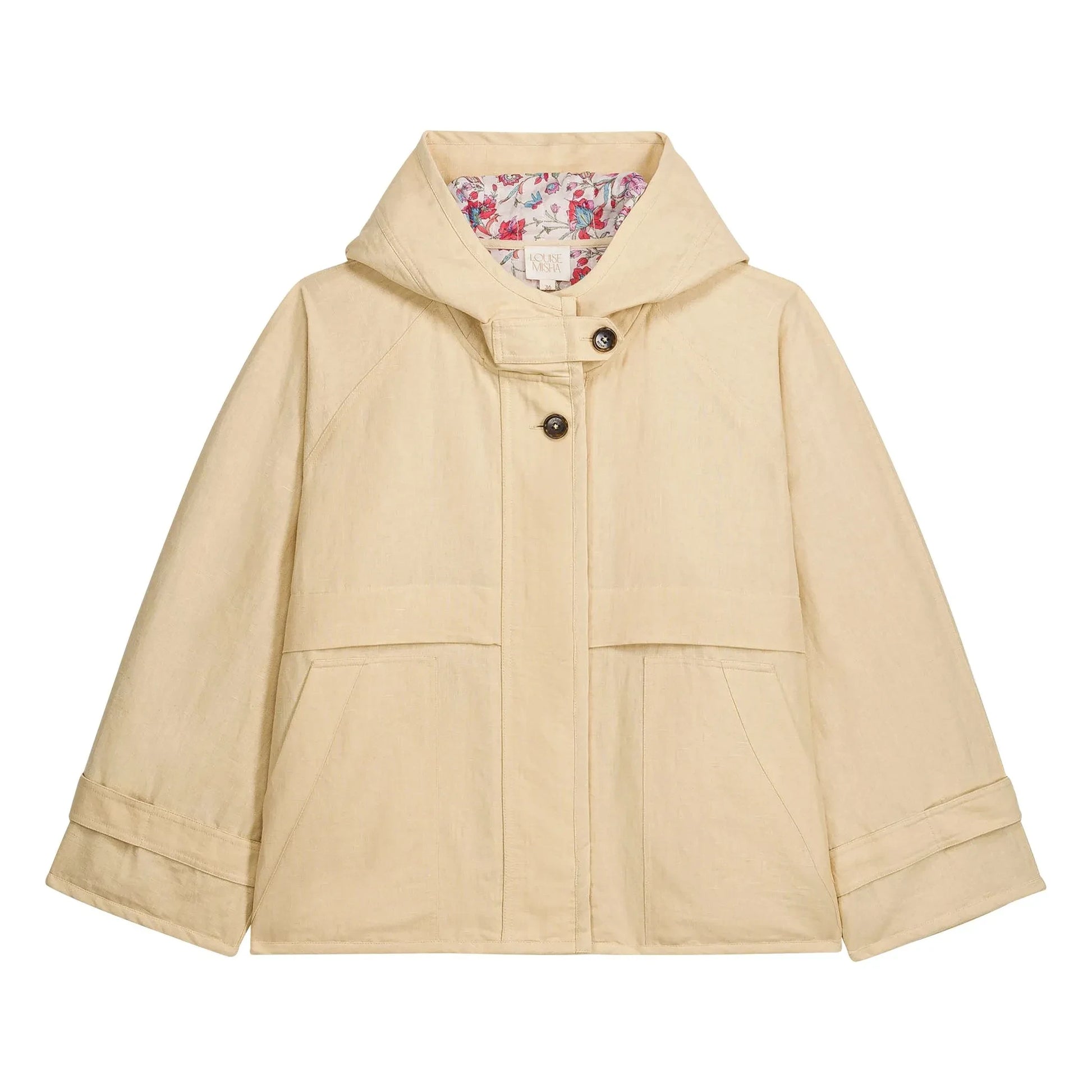 Louise Misha - Bertille Linen and Cotton Jacket | Ivory
