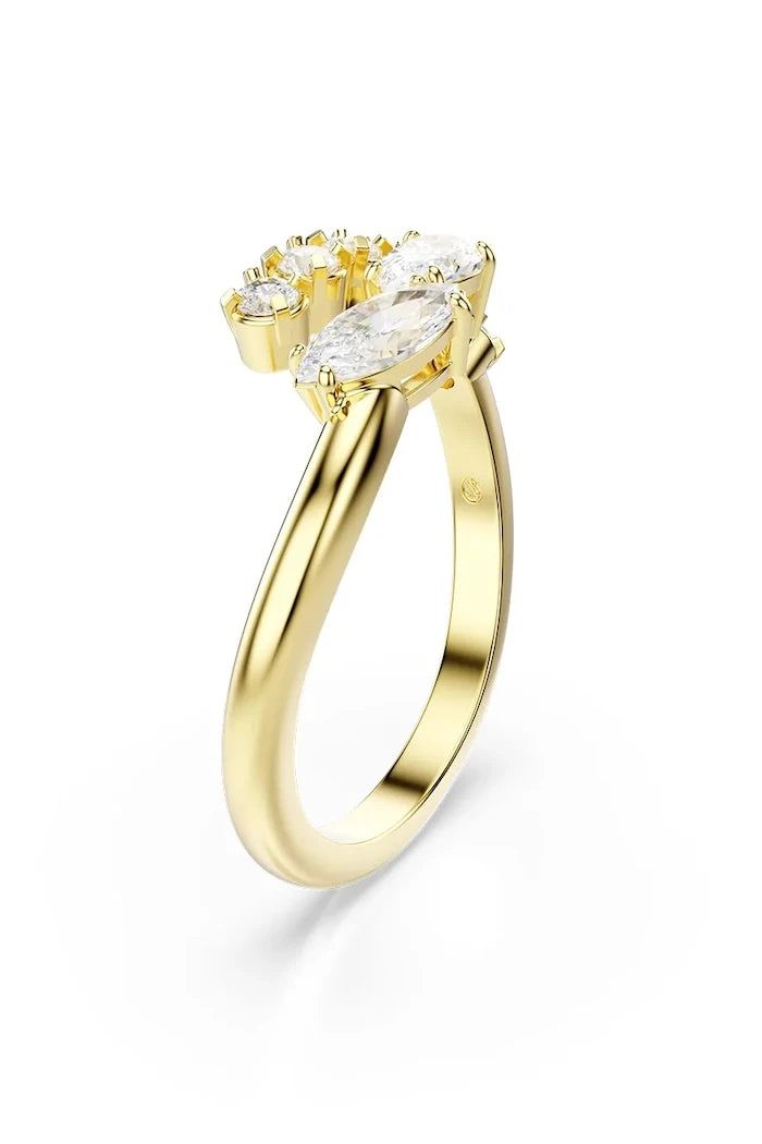 Swarovski kadın yüzüğü altın kaplama model, zirkonlu MESMERA