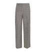 Max Mara Black Silk Printed Flared Trousers