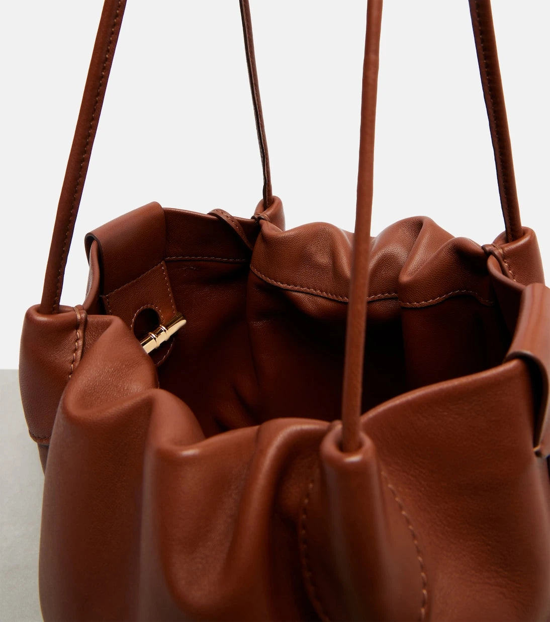 Loro Piana - Bale Softy Small leather bucket bag