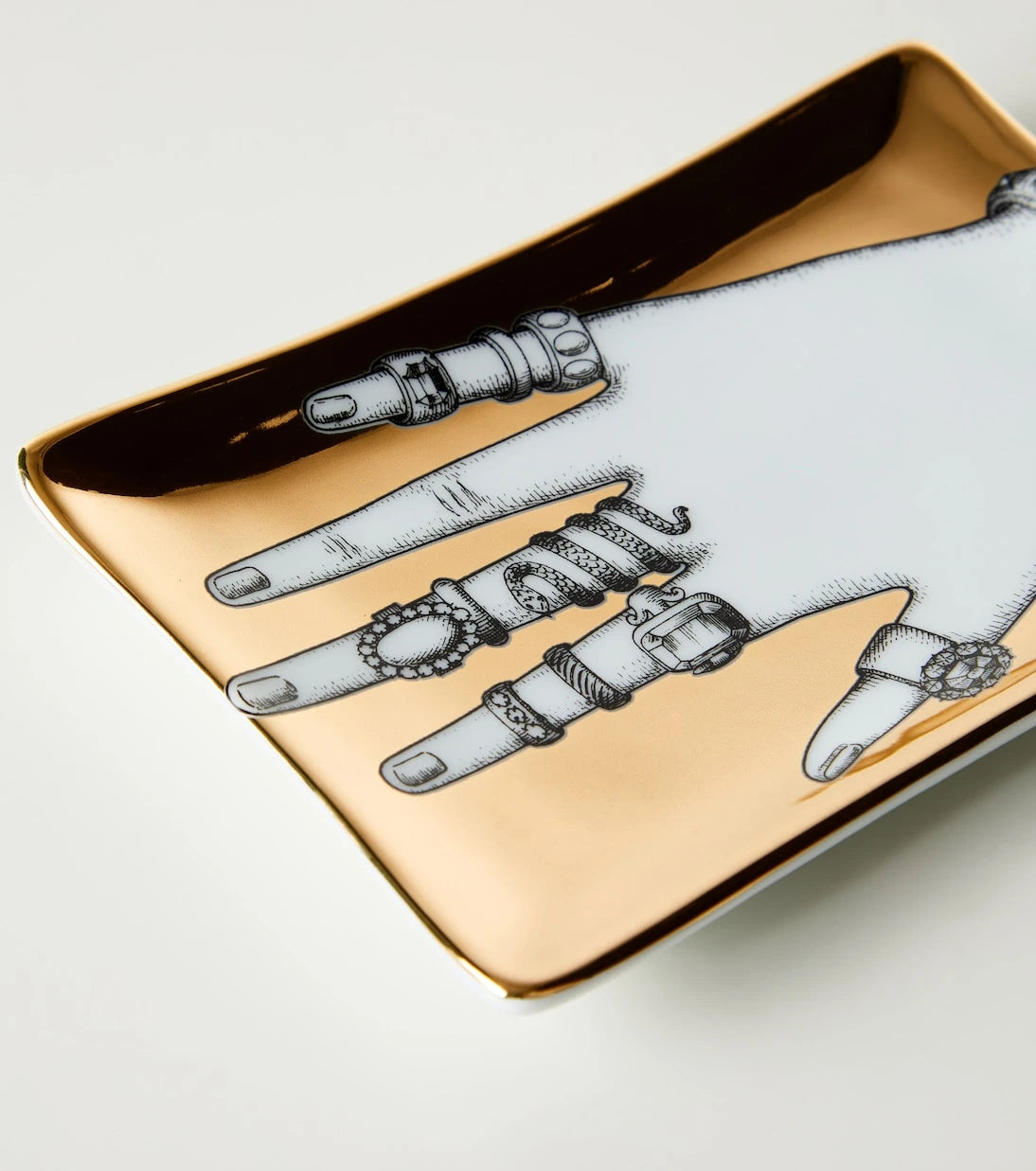 Fornasetti - Mano Con Anelli porcelain ashtray
