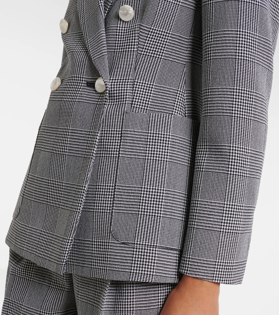 Max Mara - Prince of Wales check virgin wool blazer