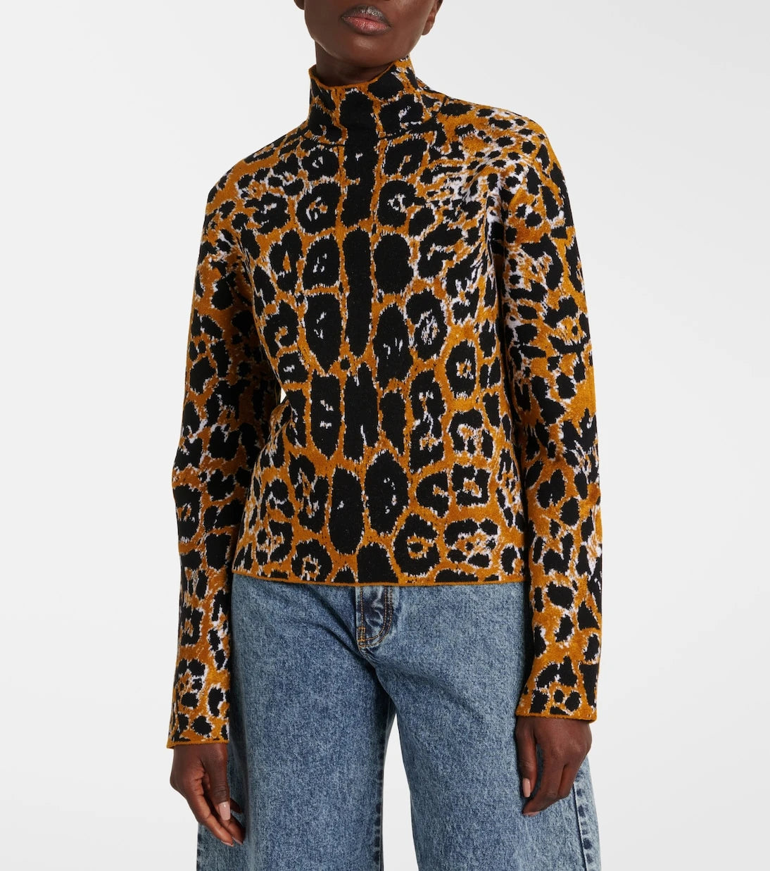 Alaïa - Leopard jacquard sweater