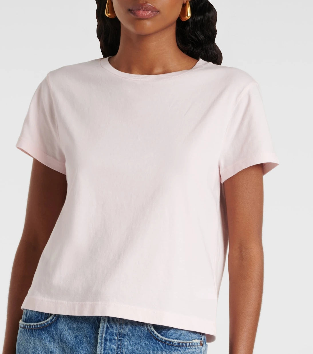 Agolde - Adine Shrunken cotton jersey T-shirt