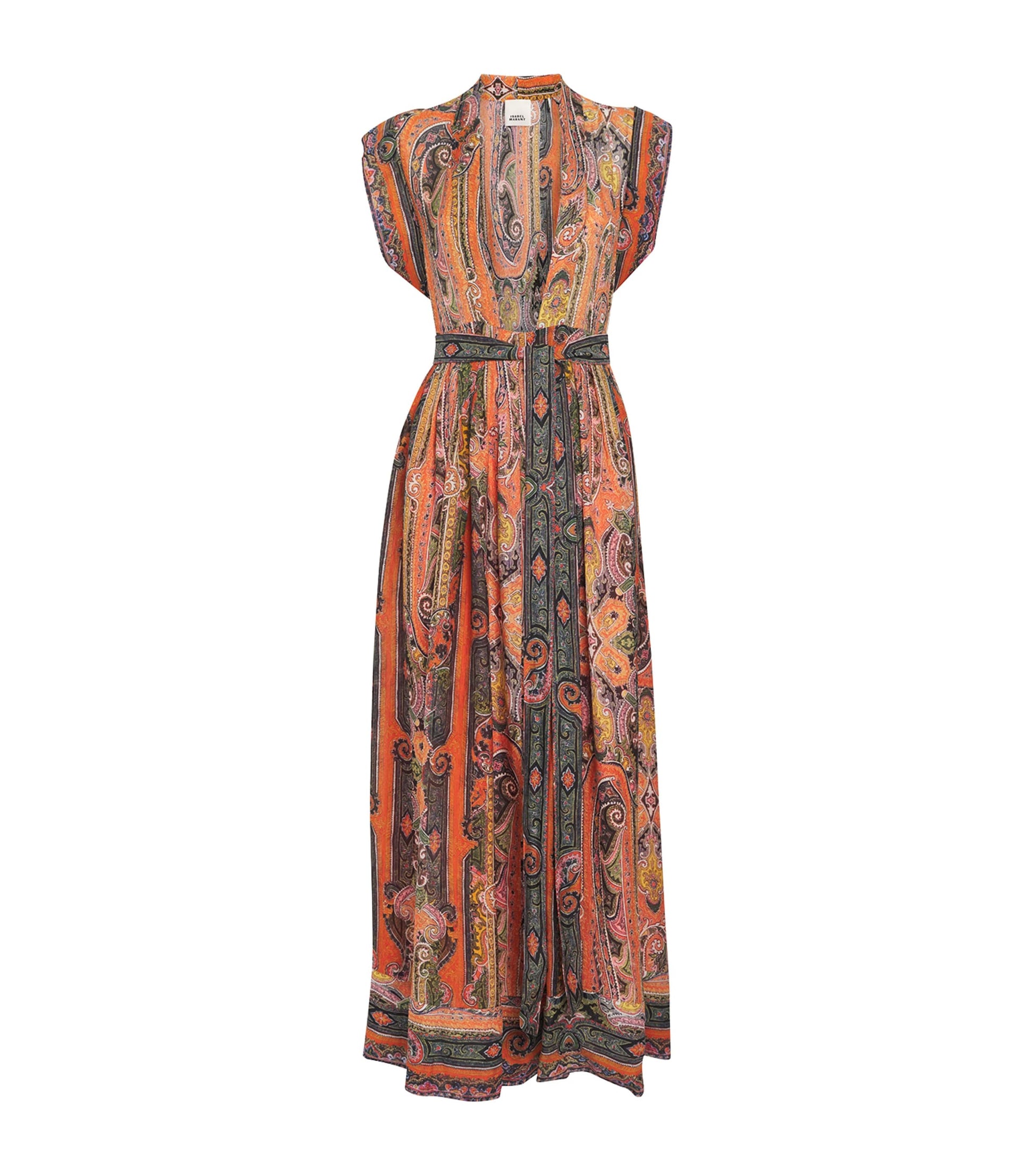 Orange Silk Melissa Maxi Dress