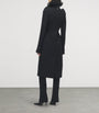 McQueen Black Wool-Blend Structured Coat