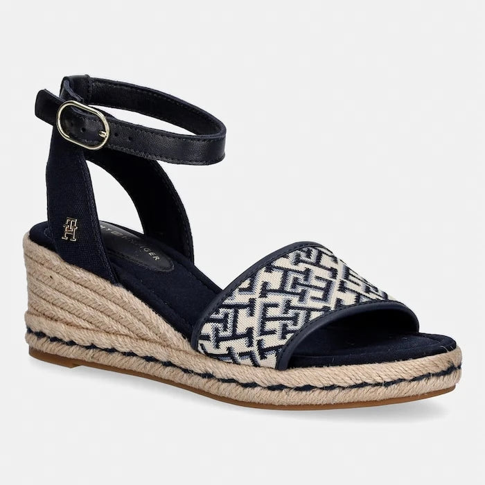 Tommy Hilfiger TH MID ESPAD WEDGE JACQUARD Platform Sandalet