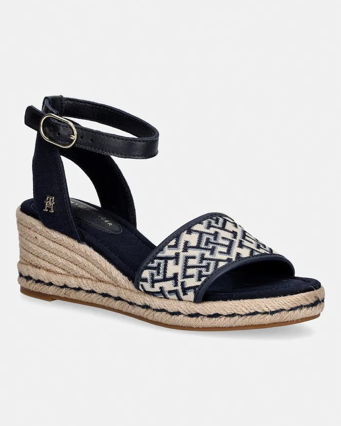 Tommy Hilfiger TH MID ESPAD WEDGE JACQUARD Platform Sandalet
