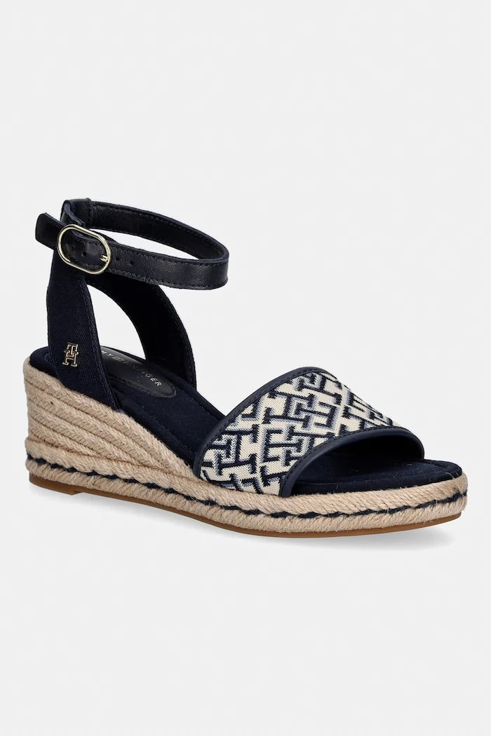 Tommy Hilfiger TH MID ESPAD WEDGE JACQUARD Platform Sandalet