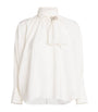 Max Mara White Silk Blouse