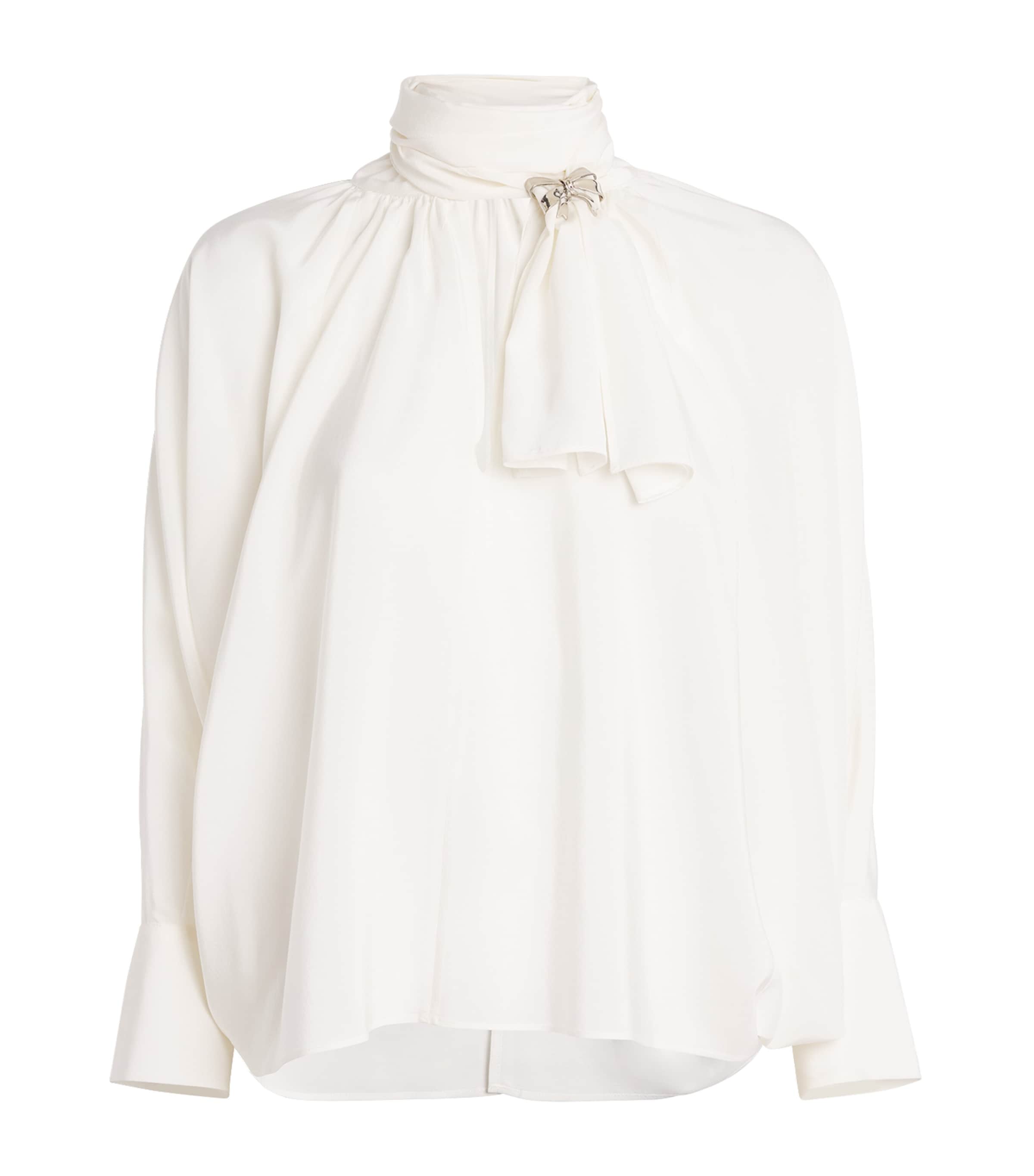 Max Mara White Silk Blouse