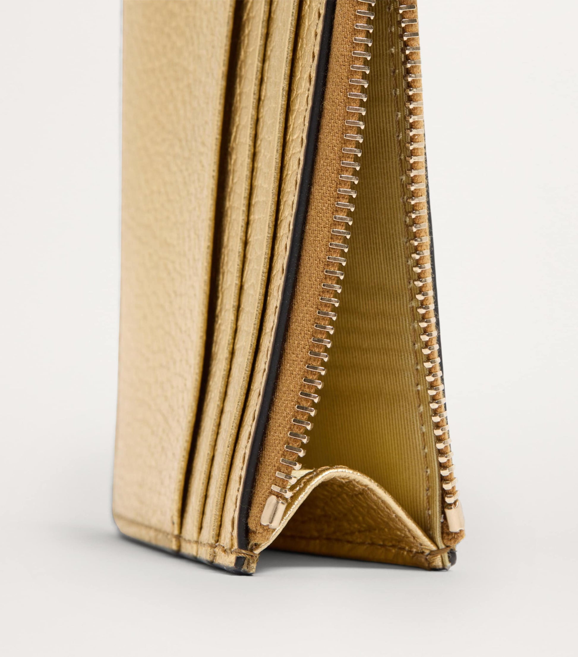 Valentino Garavani Gold Leather Rockstud Coin Purse