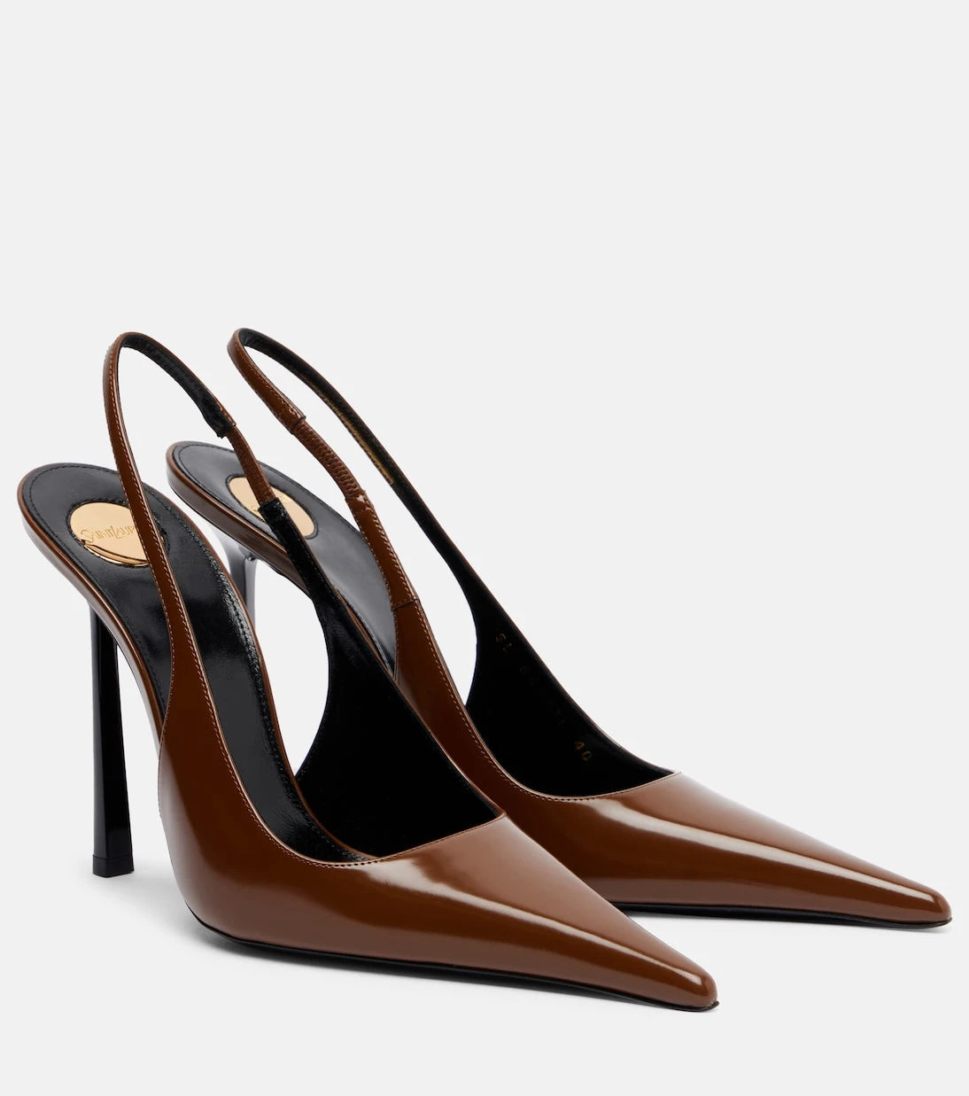 Saint Laurent - Vendome 110 leather slingback pumps