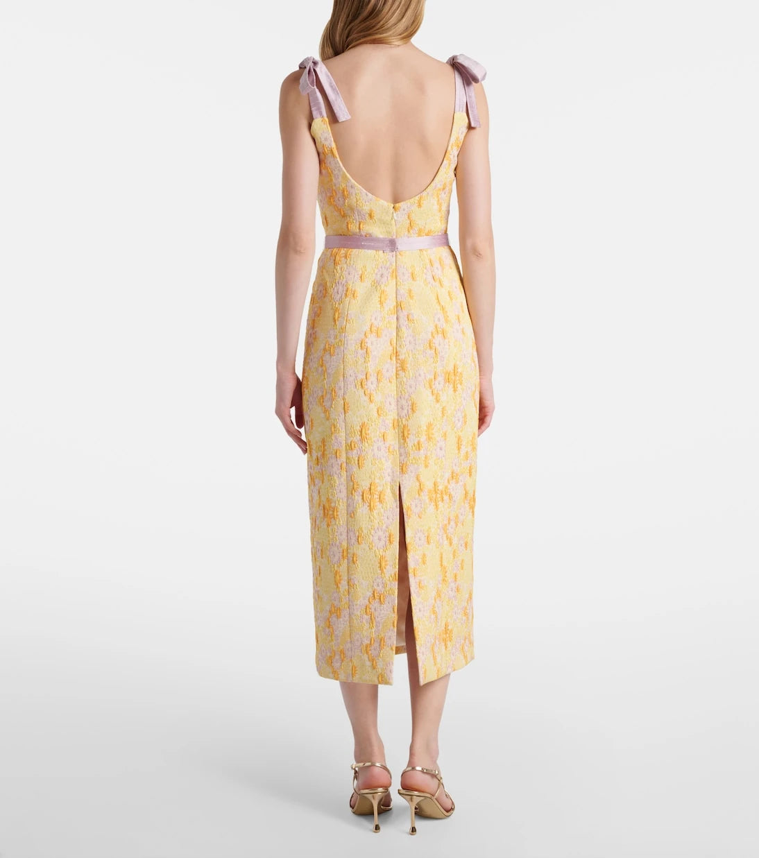 Markarian - Acacia embroidered brocade corset dress