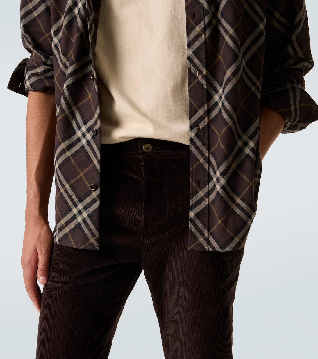 Burberry - Cotton corduroy slim pants