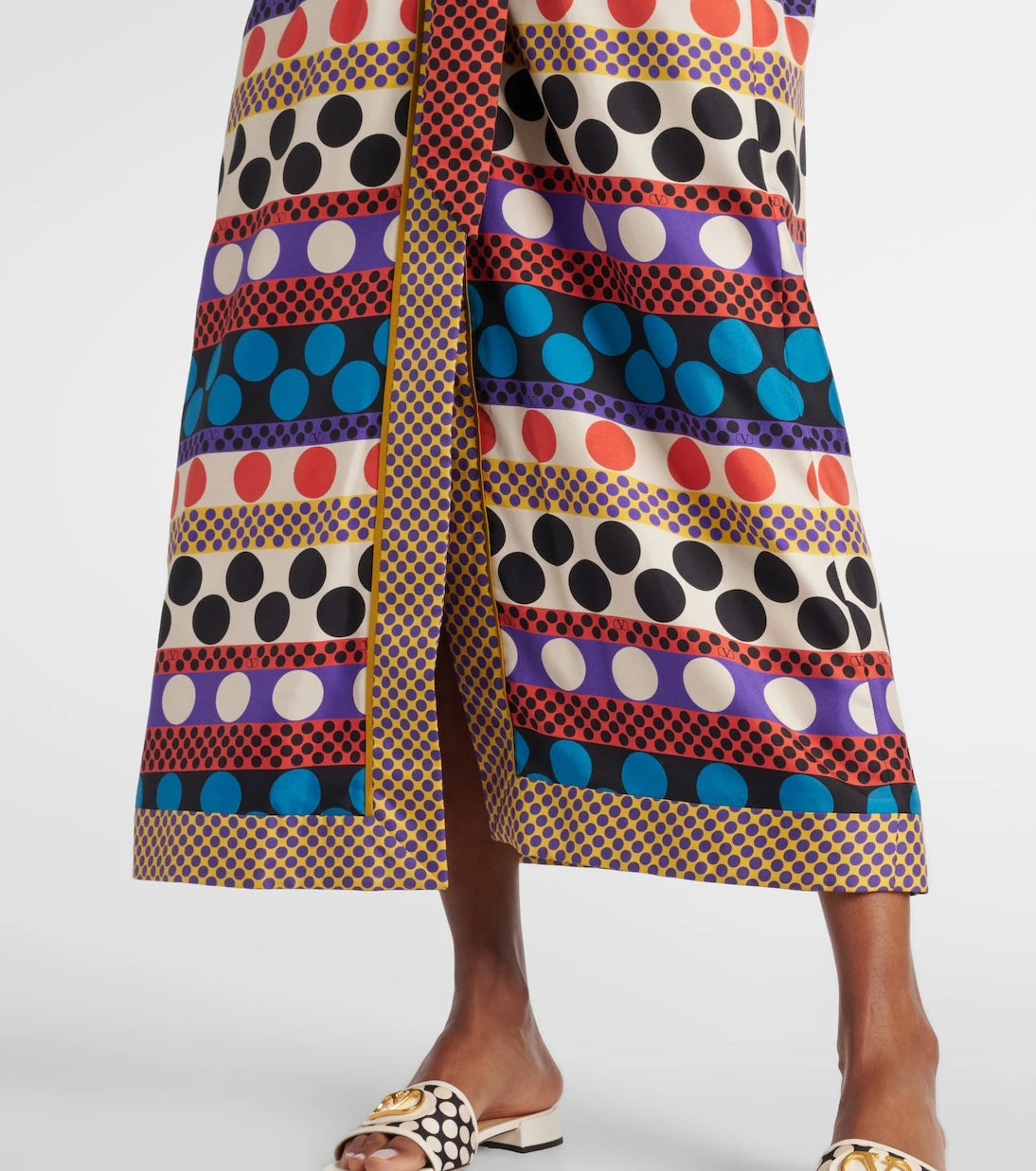 Valentino - Polka-dot silk beach cover-up