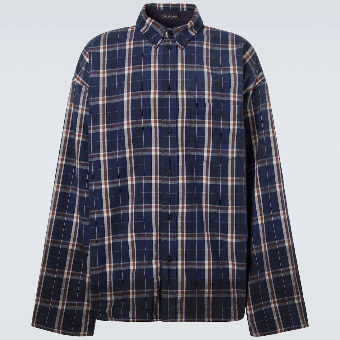 Balenciaga - Reversible flannel and fleece shirt
