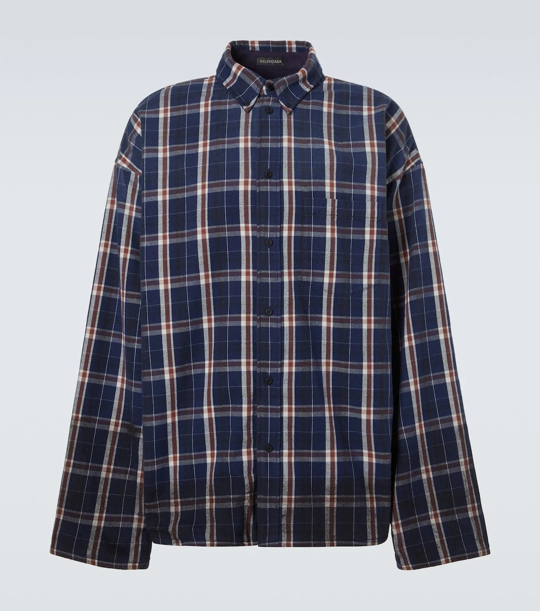 Balenciaga - Reversible flannel and fleece shirt