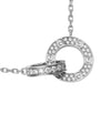 White Gold Interlocking LOVE Necklace