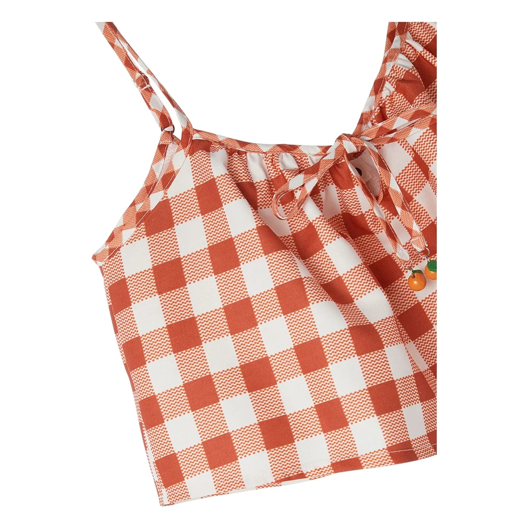 Fabula - Vichy Crop Top | Red
