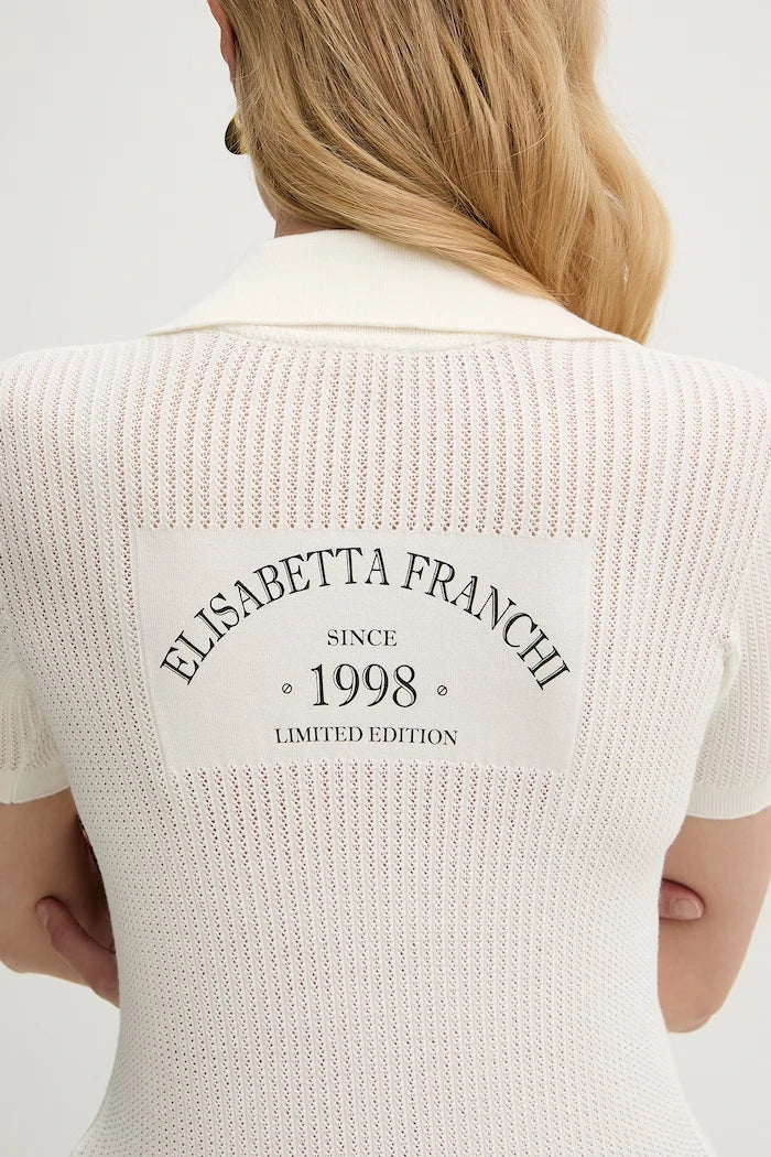 Elisabetta Franchi viskozalı kadın polo yaka üst