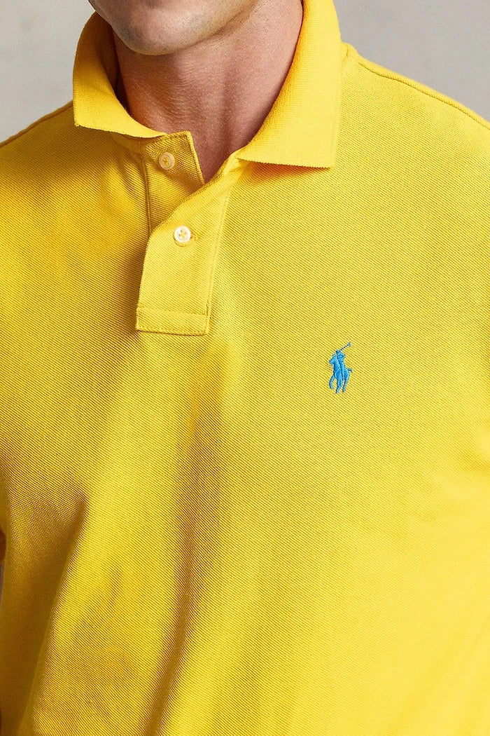 Памучна тениска с яка Polo Ralph Lauren