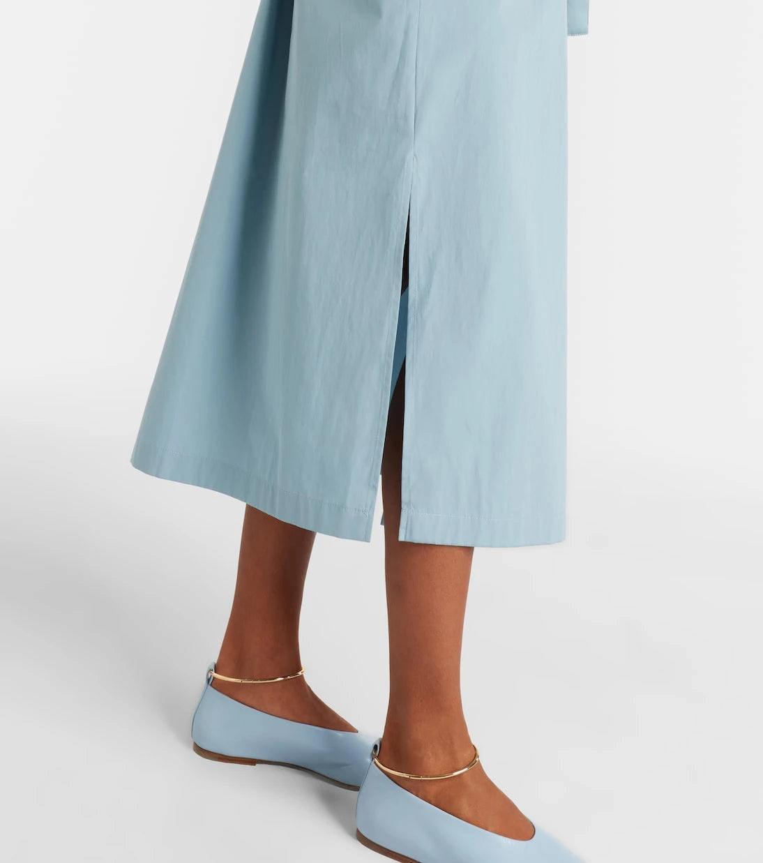 Jil Sander - Belted cotton poplin shirt dress