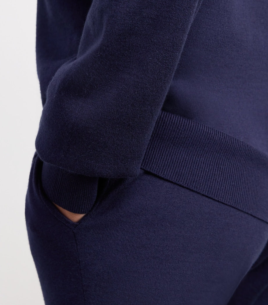 Navy Silk-Cashmere Gia Tracksuit