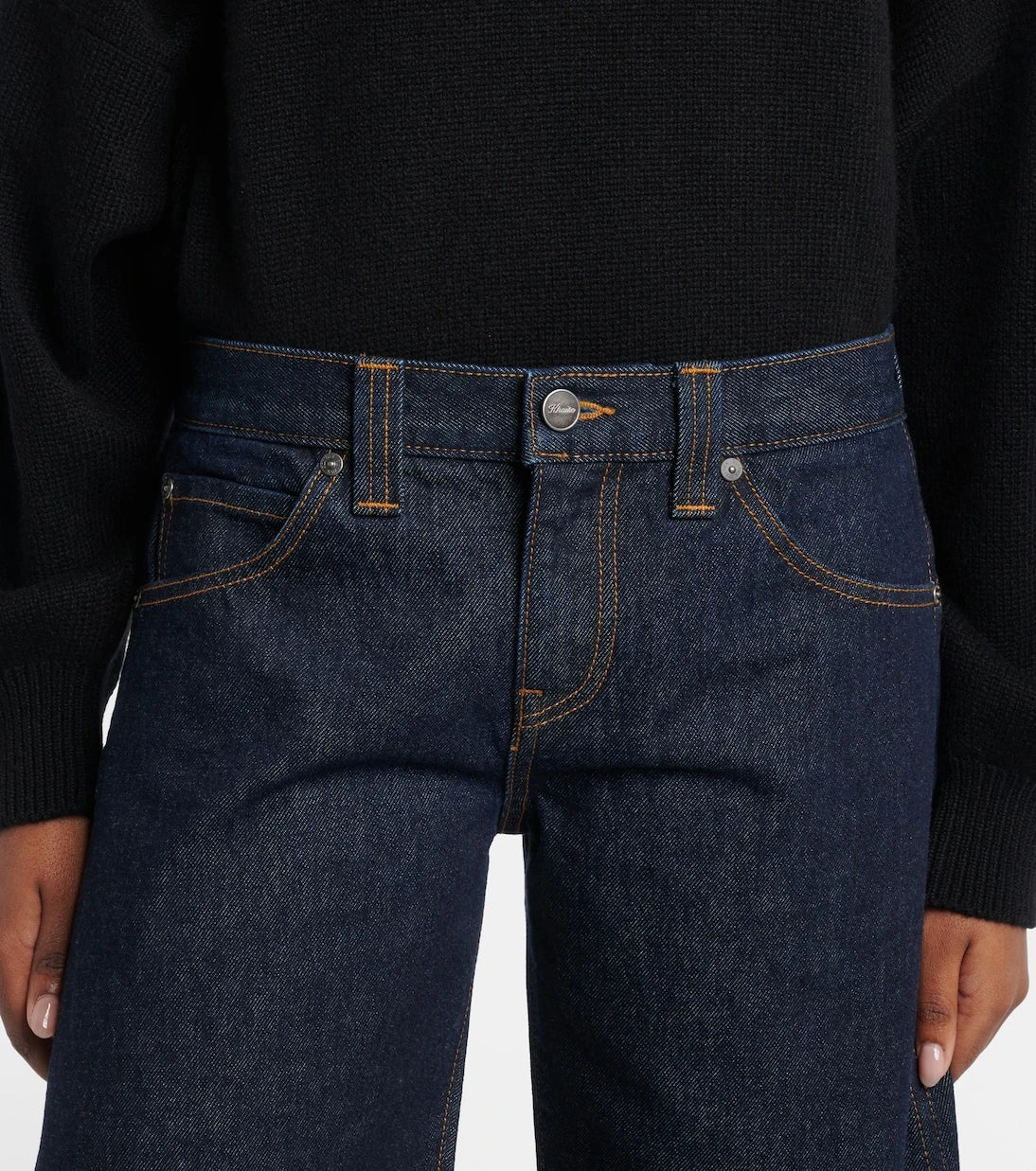 Khaite - Kinga denim Bermuda shorts
