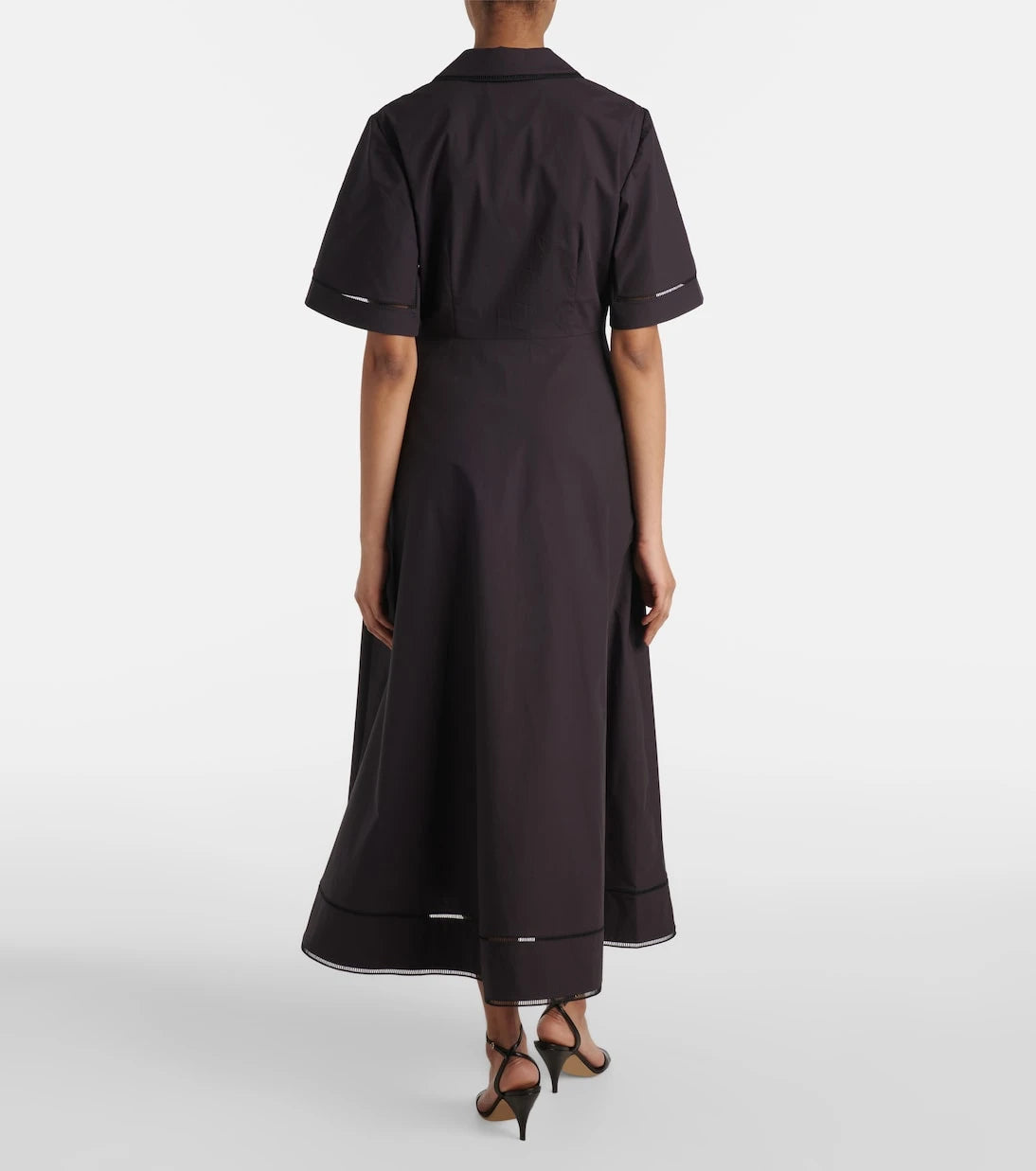 Róhe - Embroidered cotton poplin midi dress