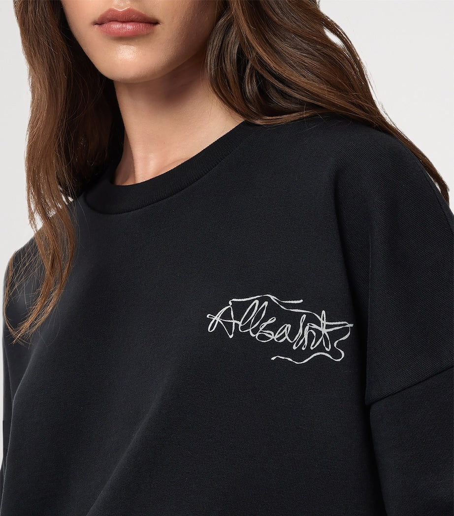 AllSaints Black Reel Print Lila Sweatshirt