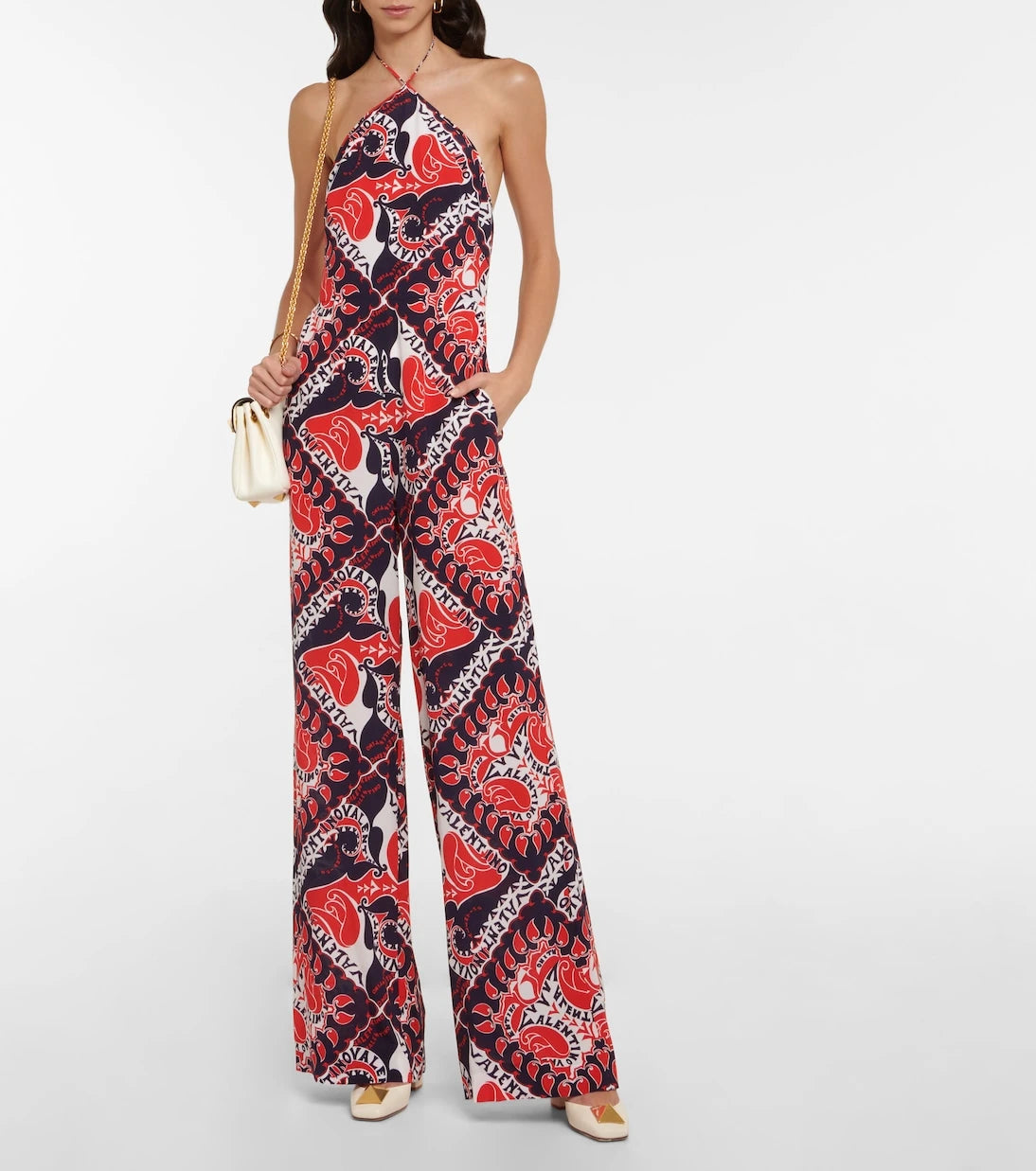 Valentino - Printed silk crêpe de chine jumpsuit